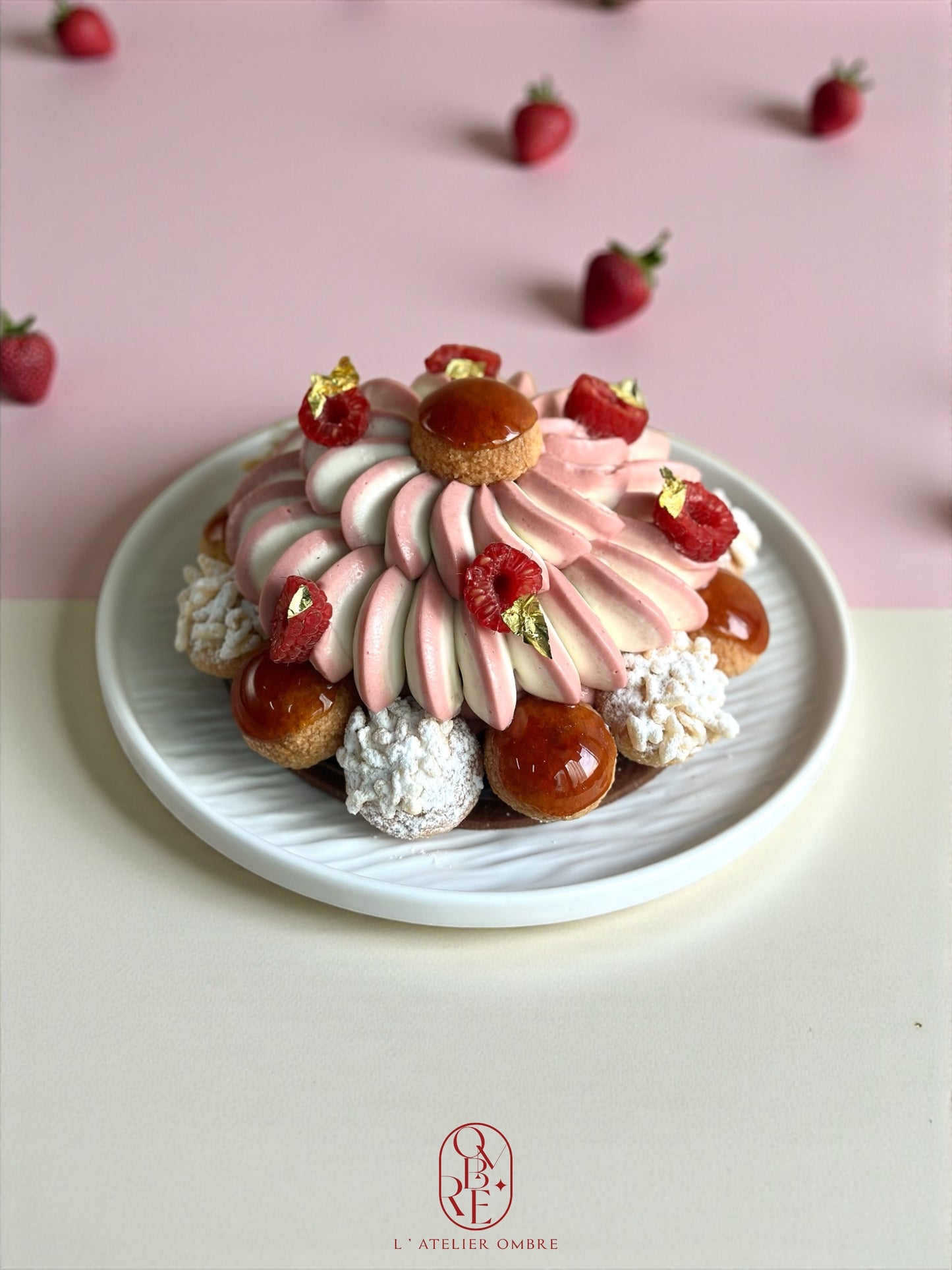 【CHRISTMAS】 RASPBERRY CHEESY HONEY SAINT-HONORE